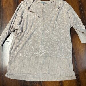 Charlotte Russe Light Beige V-Neck Tunic